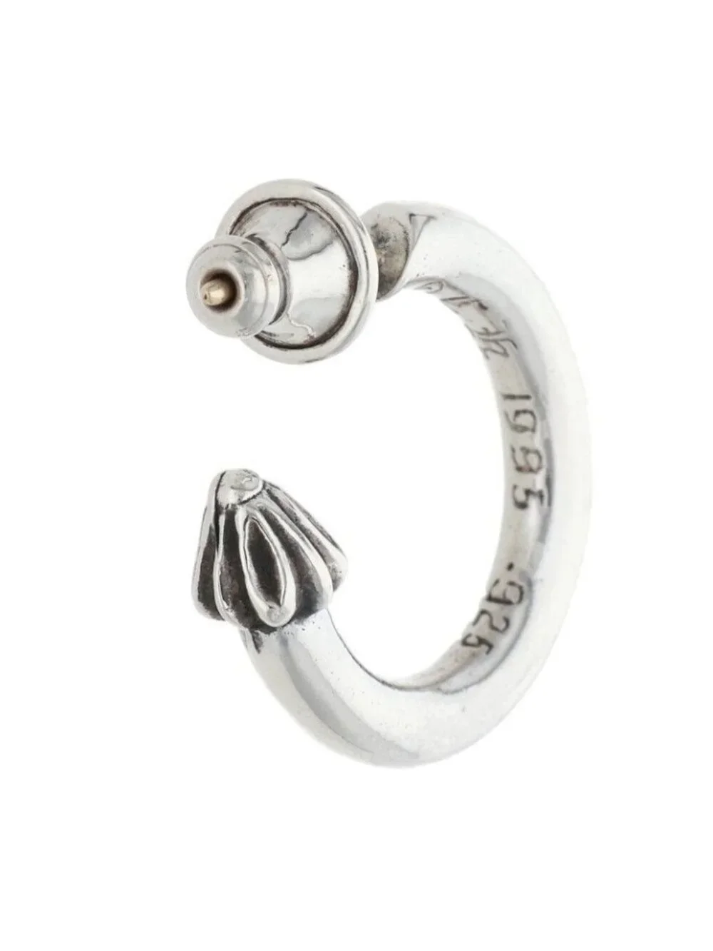 Chrome Hearts Hoop Plain Silver Earrings